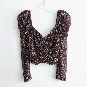 Floral Puff Sleeve Top